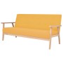 3-Piece Yellow Fabric Sofa Set by , Sofas - Ref: Foro24-279147, Price: 507,99 €, Discount: %