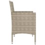 Garden chair and stool set 4 pieces beige PE rattan by , Garden chairs - Ref: Foro24-310612, Price: 203,98 €, Discount: %