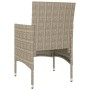 Garden chair and stool set 4 pieces beige PE rattan by , Garden chairs - Ref: Foro24-310612, Price: 203,98 €, Discount: %