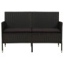 3-seater garden sofa with black synthetic rattan cushions by , Outdoor sofas - Ref: Foro24-318494, Price: 167,11 €, Discount: %