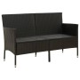 3-seater garden sofa with black synthetic rattan cushions by , Outdoor sofas - Ref: Foro24-318494, Price: 167,11 €, Discount: %