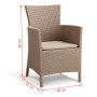 Keter Garden Dining Chair Iowa Cappuccino 215519 by , Garden chairs - Ref: Foro24-408945, Price: 90,99 €, Discount: %