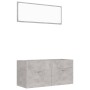 Concrete gray plywood 2-piece bathroom furniture set by , Bathroom furniture - Ref: Foro24-804813, Price: 72,65 €, Discount: %