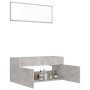 Concrete gray plywood 2-piece bathroom furniture set by , Bathroom furniture - Ref: Foro24-804813, Price: 72,65 €, Discount: %