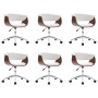 Swivel dining chairs 6 pcs white synthetic leather by , dining chairs - Ref: Foro24-3054877, Price: 912,56 €, Discount: %