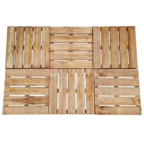 Baldosas de porche 6 unidades madera marrón 50x50 cm de vidaXL, Suelos y moquetas - Ref: Foro24-44947, Precio: 66,78 €, Descu...