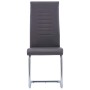 Cantilever dining chairs 4 units gray synthetic leather by , dining chairs - Ref: Foro24-281726, Price: 274,09 €, Discount: %