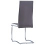 Cantilever dining chairs 4 units gray synthetic leather by , dining chairs - Ref: Foro24-281726, Price: 274,09 €, Discount: %