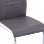 Cantilever dining chairs 4 units gray synthetic leather by , dining chairs - Ref: Foro24-281726, Price: 274,09 €, Discount: %