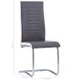 Sillas voladizas de comedor 4 unidades cuero sintético gris de , Sillas de comedor - Ref: Foro24-281726, Precio: 274,09 €, De...