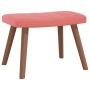 Silla mecedora con reposapiés terciopelo rosa de , Mecedoras - Ref: Foro24-327758, Precio: 140,99 €, Descuento: %