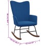 Blue Velvet Rocking Chair by , Rocking chairs - Ref: Foro24-327753, Price: 103,56 €, Discount: %