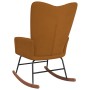 Silla mecedora de terciopelo marrón de , Mecedoras - Ref: Foro24-327751, Precio: 118,28 €, Descuento: %