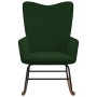 Dark Green Velvet Rocking Chair by , Rocking chairs - Ref: Foro24-327745, Price: 108,74 €, Discount: %