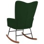 Dark Green Velvet Rocking Chair by , Rocking chairs - Ref: Foro24-327745, Price: 108,74 €, Discount: %