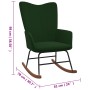 Dark Green Velvet Rocking Chair by , Rocking chairs - Ref: Foro24-327745, Price: 108,74 €, Discount: %