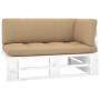 Eckgartensofa aus weiß imprägnierten Kiefernholzpaletten von , Modulare Sofas für den Außenbereich - Ref: Foro24-3066568, Pre...