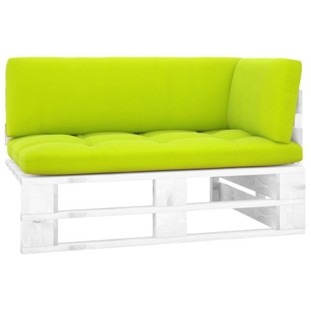 Eckgartensofa aus weiß imprägnierten Kiefernholzpaletten von , Modulare Sofas für den Außenbereich - Ref: Foro24-3066575, Pre...