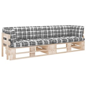 2-Sitzer-Palettensofa mit Kissen aus imprägniertem Kiefernholz von , Gartensets - Ref: Foro24-3066686, Preis: 194,99 €, Rabat...