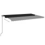 Manual retractable awning with anthracite gray LED light 500x350 cm by , Awnings - Ref: Foro24-3069224, Price: 524,97 €, Disc...