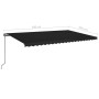 Manual retractable awning with anthracite gray LED light 500x350 cm by , Awnings - Ref: Foro24-3069224, Price: 524,97 €, Disc...