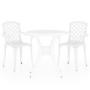 3-teiliger Bistrotisch und Stühle aus weißem Aluminiumguss von , Gartensets - Ref: Foro24-3070582, Preis: 391,77 €, Rabatt: %