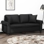 2-Sitzer-Sofa mit schwarzen Kunstlederkissen 140 cm von , Sofas - Ref: Foro24-3200930, Preis: 278,36 €, Rabatt: %