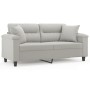 2-Sitzer-Sofa mit hellgrauen Mikrofaser-Stoffkissen, 140 cm von , Sofas - Ref: Foro24-3200972, Preis: 264,61 €, Rabatt: %