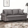 2-seater sofa with gray synthetic leather cushions 140 cm by , Sofas - Ref: Foro24-3200932, Price: 263,09 €, Discount: %