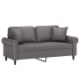 2-seater sofa with gray synthetic leather cushions 140 cm by , Sofas - Ref: Foro24-3200932, Price: 263,09 €, Discount: %