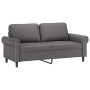 2-seater sofa with gray synthetic leather cushions 140 cm by , Sofas - Ref: Foro24-3200932, Price: 263,09 €, Discount: %