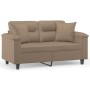 2-seater sofa with cappuccino synthetic leather cushions 120 cm by , Sofas - Ref: Foro24-3200987, Price: 250,70 €, Discount: %