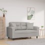 2-seater sofa with light gray microfiber fabric cushions 120 cm by , Sofas - Ref: Foro24-3200966, Price: 258,56 €, Discount: %