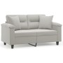 2-seater sofa with light gray microfiber fabric cushions 120 cm by , Sofas - Ref: Foro24-3200966, Price: 258,56 €, Discount: %