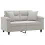 2-Sitzer-Sofa mit hellgrauen Mikrofaser-Stoffkissen, 120 cm von , Sofas - Ref: Foro24-3200966, Preis: 258,56 €, Rabatt: %