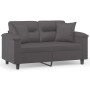 2-Sitzer-Sofa mit grauen Kunstlederkissen 120 cm von , Sofas - Ref: Foro24-3200985, Preis: 256,65 €, Rabatt: %