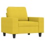 Sillón con taburete tela amarillo claro 60 cm de , Sofás - Ref: Foro24-3201148, Precio: 210,31 €, Descuento: %