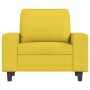 Sillón con taburete tela amarillo claro 60 cm de , Sofás - Ref: Foro24-3201148, Precio: 210,31 €, Descuento: %