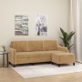 3-seater sofa with brown velvet stool 180 cm by , Sofas - Ref: Foro24-3201181, Price: 326,69 €, Discount: %