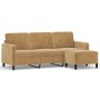 3-seater sofa with brown velvet stool 180 cm by , Sofas - Ref: Foro24-3201181, Price: 326,69 €, Discount: %