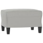 Sillón con taburete tela de microfibra gris claro 60 cm de , Sofás - Ref: Foro24-3201226, Precio: 235,67 €, Descuento: %