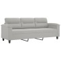 3-seater sofa and stool light gray microfiber fabric 180 cm by , Sofas - Ref: Foro24-3201232, Price: 372,86 €, Discount: %