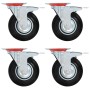 Swivel wheels with double brakes 4 units 125 mm by vidaXL, Material handling - Ref: Foro24-143449, Price: 37,95 €, Discount: %