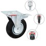 Swivel wheels with double brakes 4 units 125 mm by vidaXL, Material handling - Ref: Foro24-143449, Price: 37,95 €, Discount: %