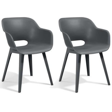 Keter Akola garden chairs 2 units gray by , Garden chairs - Ref: Foro24-431495, Price: 163,27 €, Discount: %