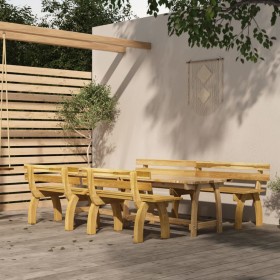 Garten-Essgruppe 4-teilig aus imprägniertem Kiefernholz von , Gartensets - Ref: Foro24-3096609, Preis: 568,17 €, Rabatt: %