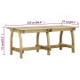 Garden dining set 4 pieces impregnated pine wood by , Garden sets - Ref: Foro24-3096609, Price: 585,02 €, Discount: %