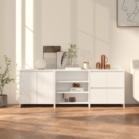 White plywood 3-piece sideboard by , Sideboards - Ref: Foro24-3098073, Price: 223,99 €, Discount: %