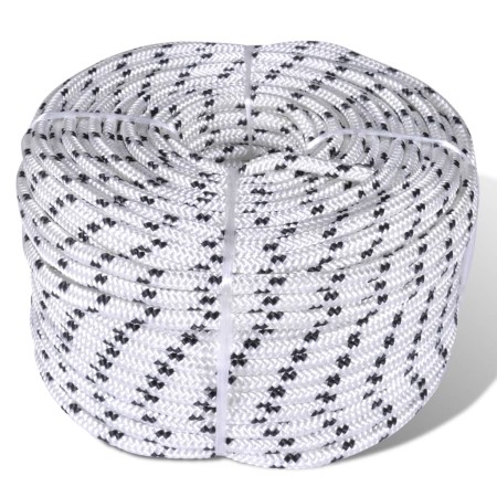 Polyester braided rope 10 mm 250 mm white by vidaXL, Ropes and metal cords - Ref: Foro24-143793, Price: 116,70 €, Discount: %