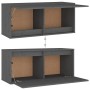 TV furniture 4 pieces solid gray pine wood by , TV Furniture - Ref: Foro24-3100146, Price: 184,99 €, Discount: %